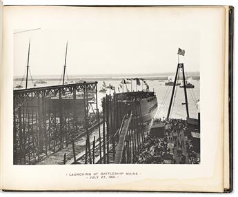 (PHOTOGRAPHY -- WARSHIPS.) [William H. Rau]. Memento of the Visit of H.R.H. Prince Henry of Prussia to Cramps Shipyard March 10, 1902.